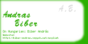 andras biber business card