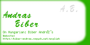 andras biber business card